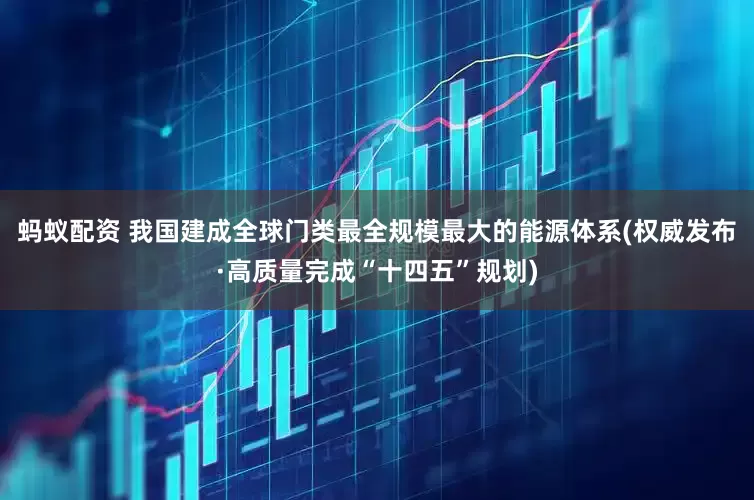 蚂蚁配资 我国建成全球门类最全规模最大的能源体系(权威发布·高质量完成“十四五”规划)
